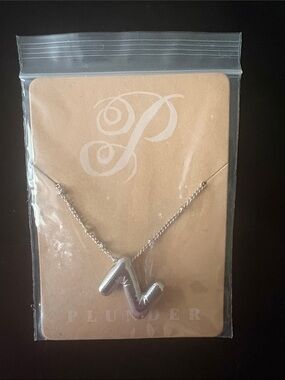 Plunder Silver Z initial Necklace